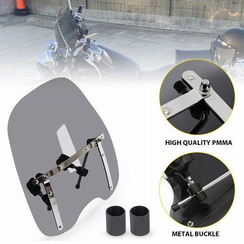 Large Smoke Windshield for Honda Magna Shadow Spirit Sabre 600 750 1100 19"x17"