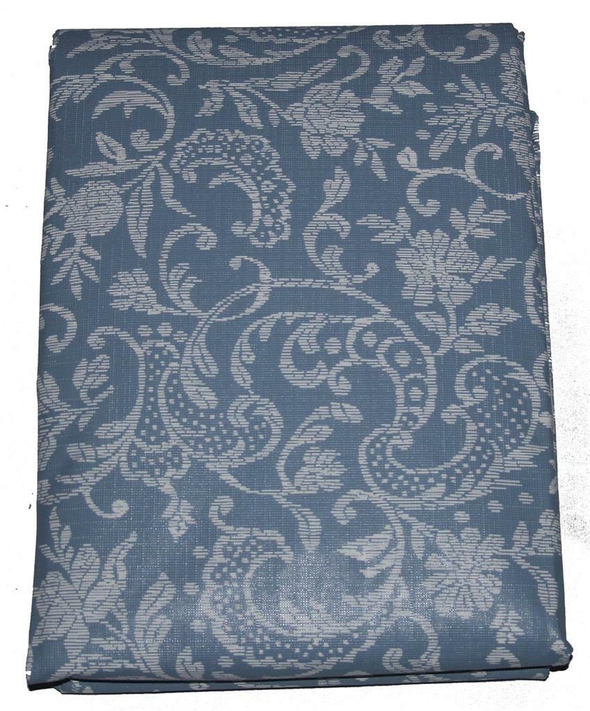 Laura Ashley LACE DOODLE Fancy Paisley Vinyl Flannel Back Slate Blue Tablecloth eBay