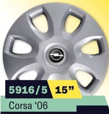 LOT DE 4 ENJOLIVEURS 15'' POUR OPEL CORSA 06 2006  5916/5