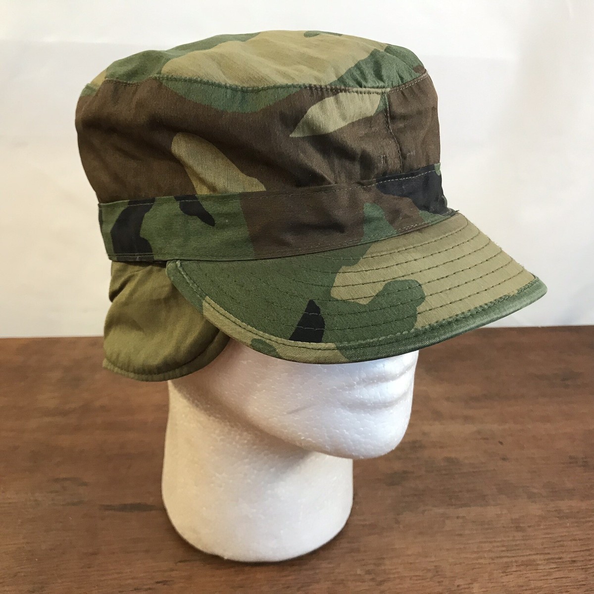 US.Army camouflage HAT ☆未使用 US Army Military Woodland Camouflage Pattern Cap Class 1