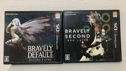 Lot 2 Bravely Default Flying Fairy & Bravely Second End Layer set 3DS Japan ver.