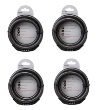 4-Pack Steel Combination Bike Lock Set 4 ft Cable, Resettable 4-Digit Code Black