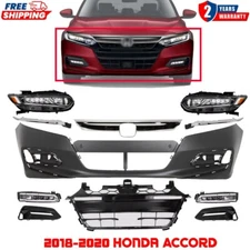 Front Bumper Cover & Headlight Assembly Kit  For 2018-20 Honda Accord