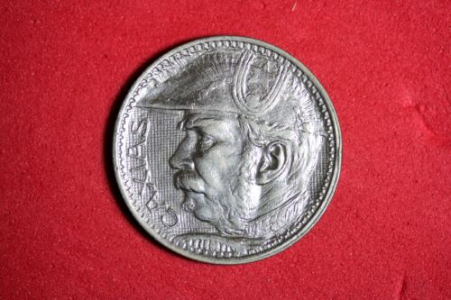 1935 Brazil Duke of Caxias 2000 Reis Silver Coin #M19508