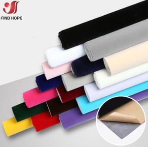 adhesive velvet fabric self sticky roll 150cm sticker craft jewelry flocking velour felt flannel 100cm cloth width