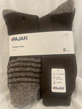 Pajari Thermal Crew Socks Size 7-12 Color Brown And Black