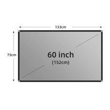 Projector Screen Metal Grey Anti-Light 60-133 Inch 30° Viewing Angle 16:9 Portab