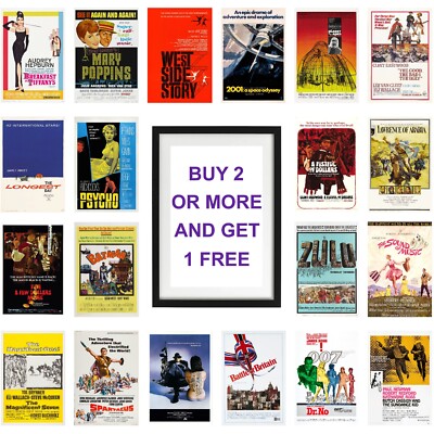 KLASSIKER 60er FILMPOSTER A4 A3 A3+ Film Film Druck - Kino Wandbild - Fan Art