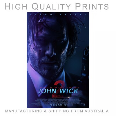 John Wick Chapter 2 Movie HQ Poster pick your size A4/A3/A2/90x60cm