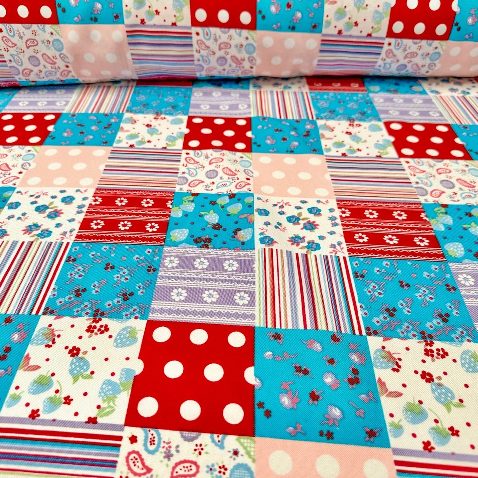 Polyester Stoff Bedruckt Deko Bekleidung Patchwork Bunt Diverse Muster Meterware - Bild 2 von 4