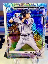 2021 Eddy Diaz Bowman Chrome Prospects Mojo Refractor 1st Bowman #BCP-33