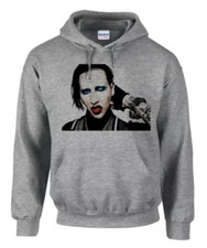 Rock Music Gray Hoodies Collection By Marilyn Manson