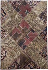 6x8' Beige Antique Perssiaan Patchwork Rug 22170