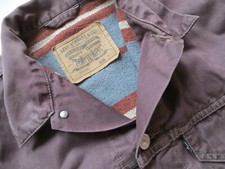 Levi's Jacke, Jeansjacke Gr. S, Braun ! Vintage Denim mit  Stoff Futter ! KULT !
