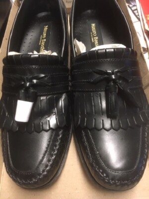 Mauro Bassini Black Tassel Leather Loafers 11 Made In Brazil Men’s Dress Shoes s-l1200.jpg main image 4