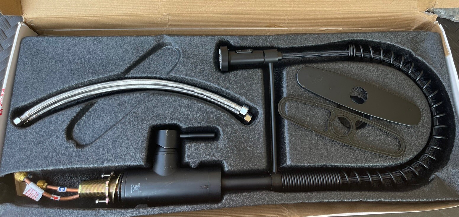 Miseno MK281A Professional Series Pre-Rinse Kitchen Faucet, Black