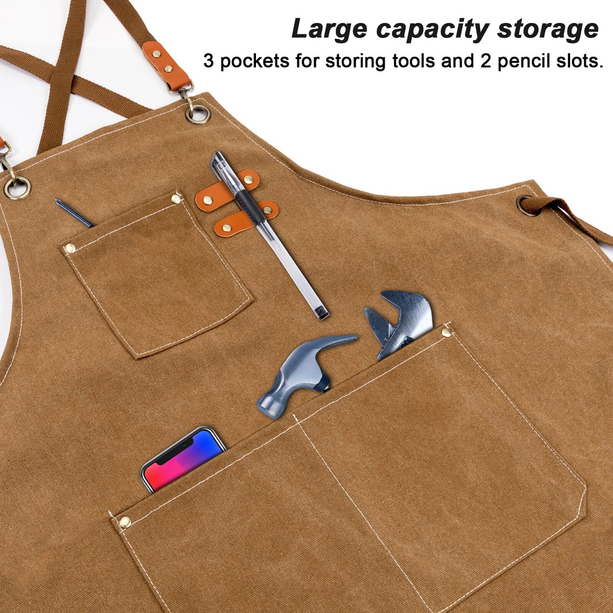 Mens Aprons Canvas Woodworking Vintage For Gardening Work Shop