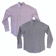 Lot of 2 Twillory Mens 16 34/35 Tailored Fit Long Sleeve Button Up Dress Shirt