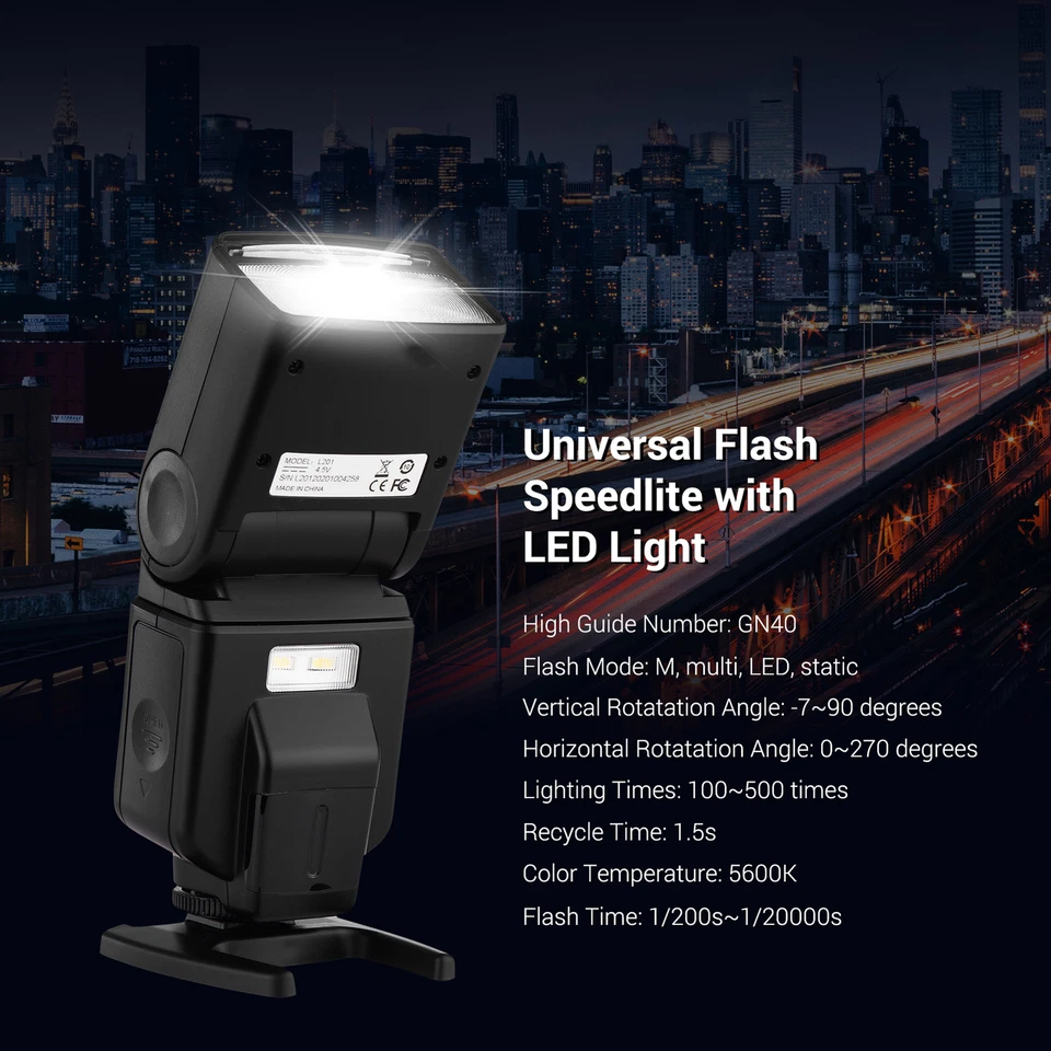   Flash Speedlite  For Canon   Pentax DSLR  O8F8 - Image 4 of 4