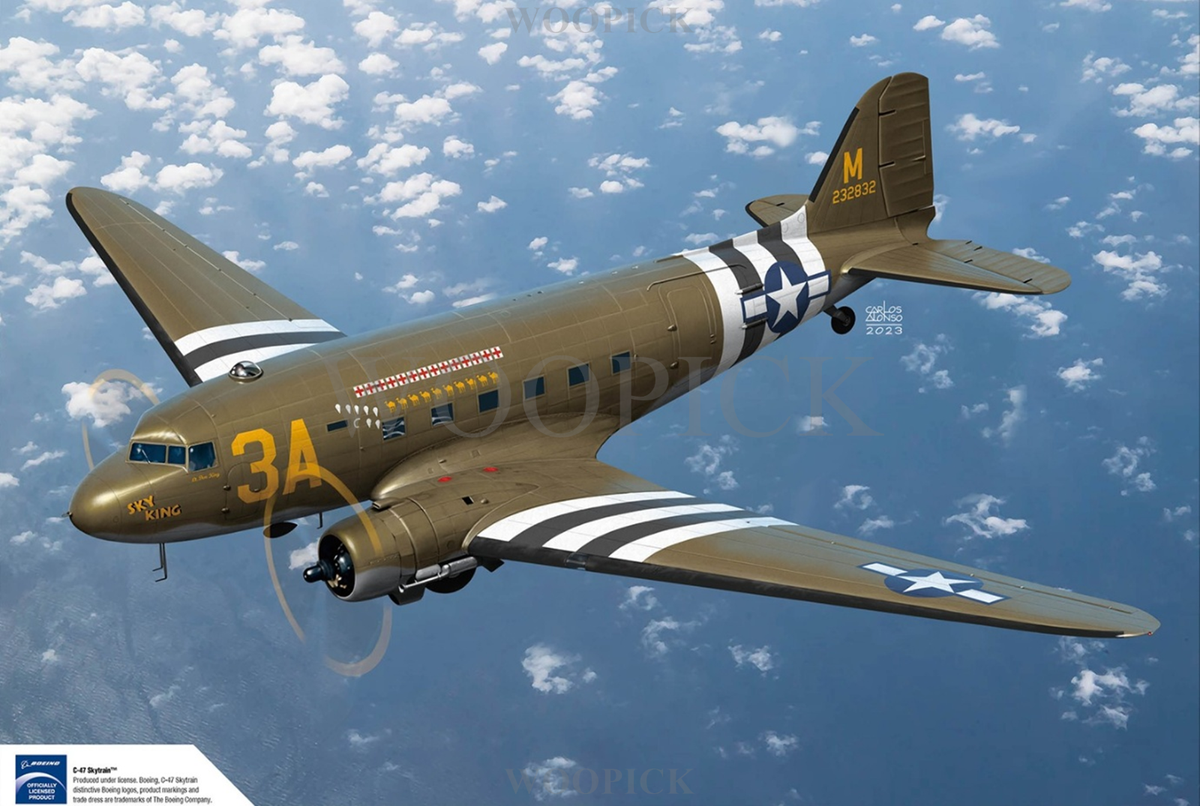 Academy 1/144 USAAF C-47 Skytrain Air-force Aircraft Model kit Toy