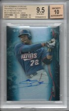 BGS 9.5 2014 Bowman Sterling Blue Ref 10 AUTO Miguel Sano #d 15/25 TWINS 