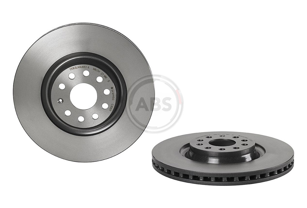 Front Set 2x Brake Discs BREMBO 09.C306.11 for Audi/Seat/VW/Skoda Ateca/Q2/Q3/TT