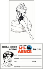 LI'L ABNER NATIONAL FAN CLUB MEMBERSHIP CARD - DAISY MAE VERSION - FANTASY CARD