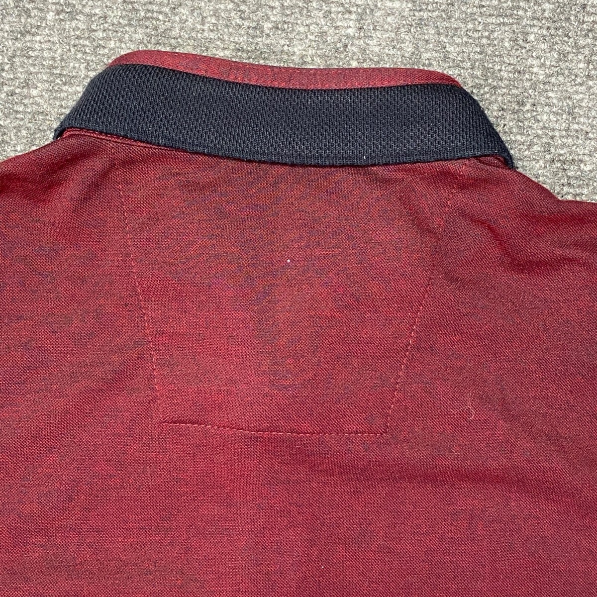 Tony Montana Polo Shirt Mens Medium Burgundy Long Sleeve Pique