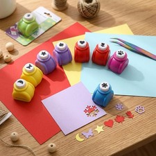 8Pcs Different Pattern ABS Craft Hole Punch Set for Scrapbook Card DIY