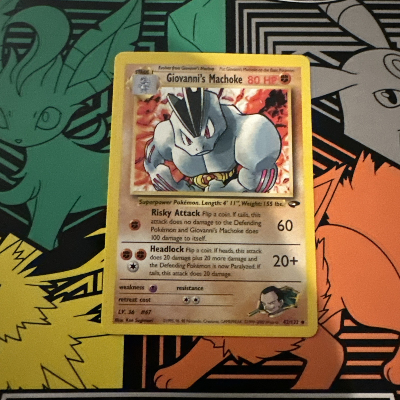 Giovanni's Machoke 42/132 Uncommon Gym Challenge Pokemon Card WOTC