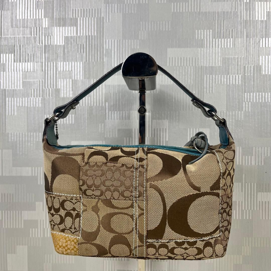 COACH Accessory Pouch Vanity Patchwork Handbag Be… - image 2