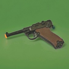 Vintage Crescent Toys Made In England Metal Luger Replica Pistol Cap Gun