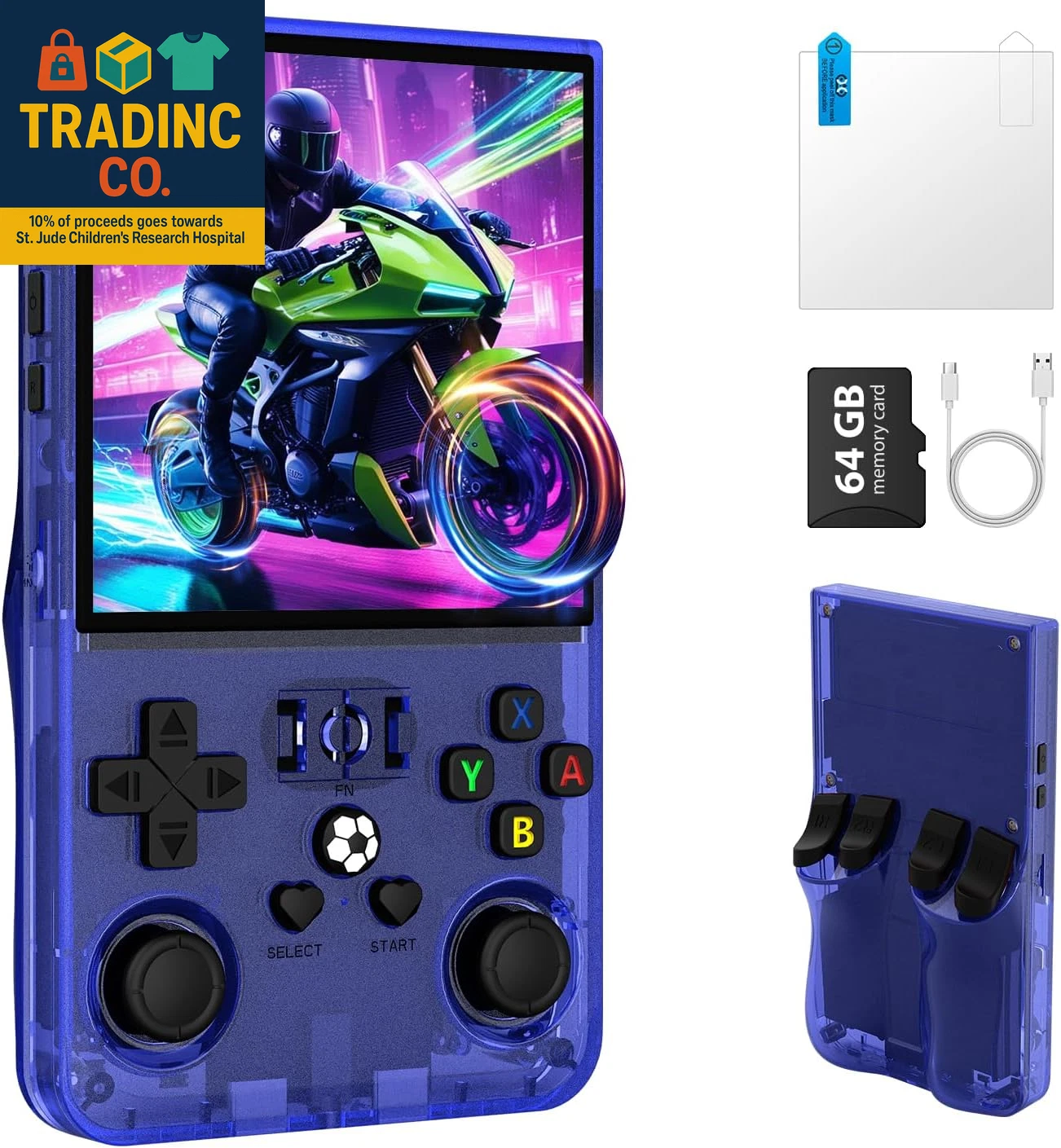 R36MAX Retro Handheld Gaming Console, Built-In 18,000+ Classic Games, Open Sourc