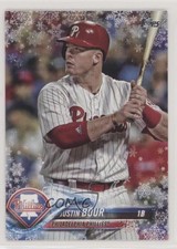 2018 Topps Holiday WalMart Mega Box Metallic Snowflake Justin Bour #HMW117 8yu
