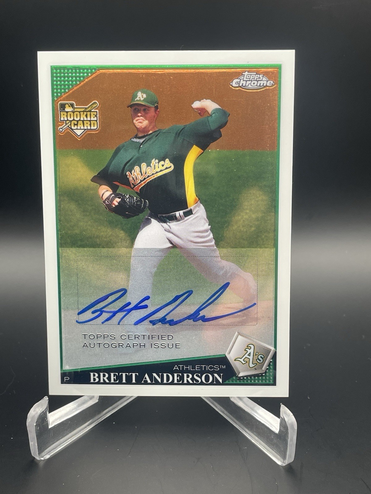 Brett Anderson #226 2009 Topps Chrome Baseball Autographed Rookie Refractor
