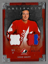 STEVE SHUTT 2013-14 UD ARTIFACTS SP DUAL RELIC INSERT CARD #147 090/125 CANADA