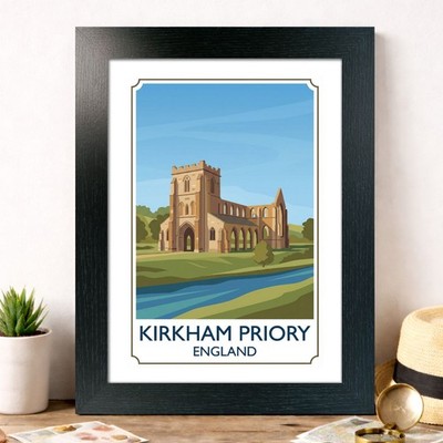 Kirkham Priory, England Reise Poster Giclée Kunstdruck 249-3