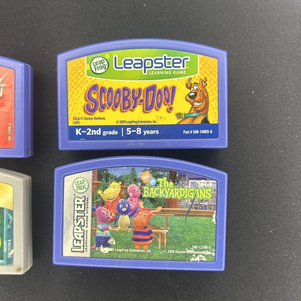 LeapFrog LEAPSTER GAME LOT - 6 Cartridges - Cars, Scooby-Doo, Tangled - Untested - Image 4 of 4