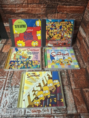 #ad Lot Of 5 The Simpsons Music CDs Sing The Blues Simpsonic Yellow Album Etc $48.99
