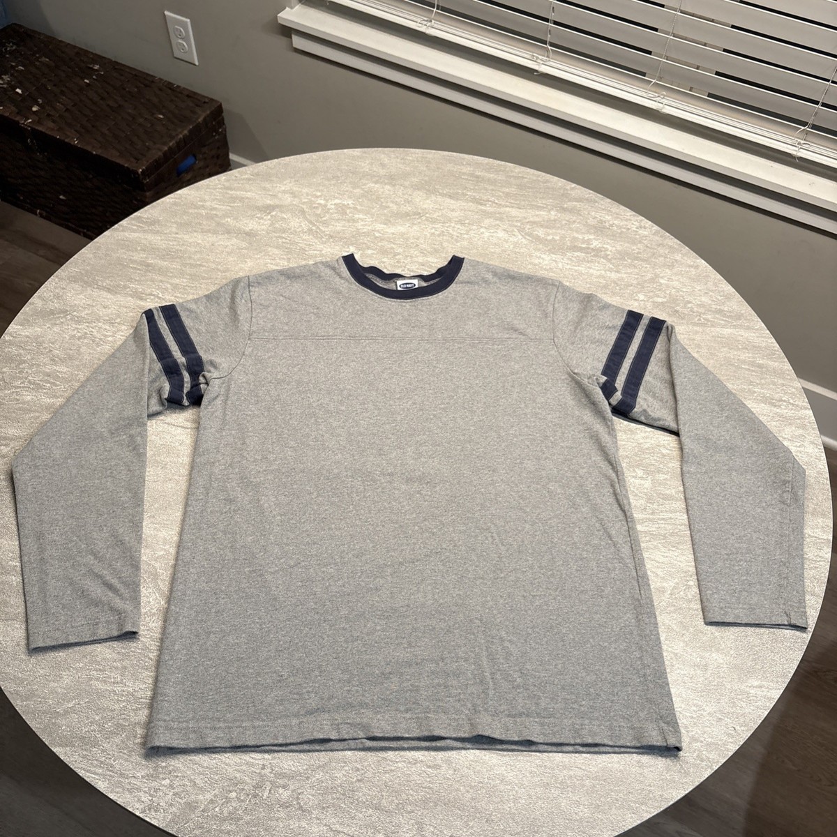 Vintage Y2K Old Navy Cotton Jersey Raglan Long Sleeve Jersey Shirt 