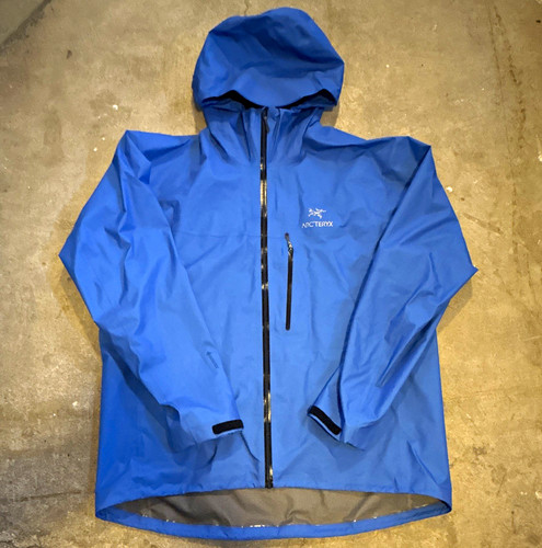 Arc'teryx Alpha Lightweight Hooded Full Zip Nylon Shell Rain Coat Men’s XXL