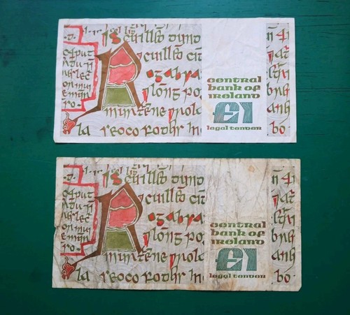 Banconota da 1 sterlina Eire Ireland x2 banconote #538 - Foto 1 di 2