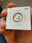 1937 P mercury dime, gem BU, great strike with full bands see video