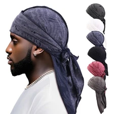 Long Tail Biker Headwrap Cycling Head Scarf Hip Hop Bandana Cap Turban Soft ŋ