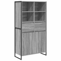 Sideboard Grau Sonoma 81 X 36 X 150 Cm Holzwerkstoff Modernes Design