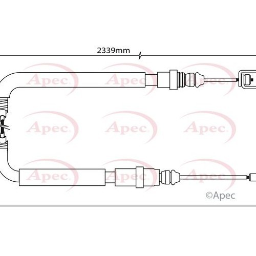 Apec Red Brake Cable CAB1056 - 3 year or 36000 mile manufacturers guarantee - Image 6