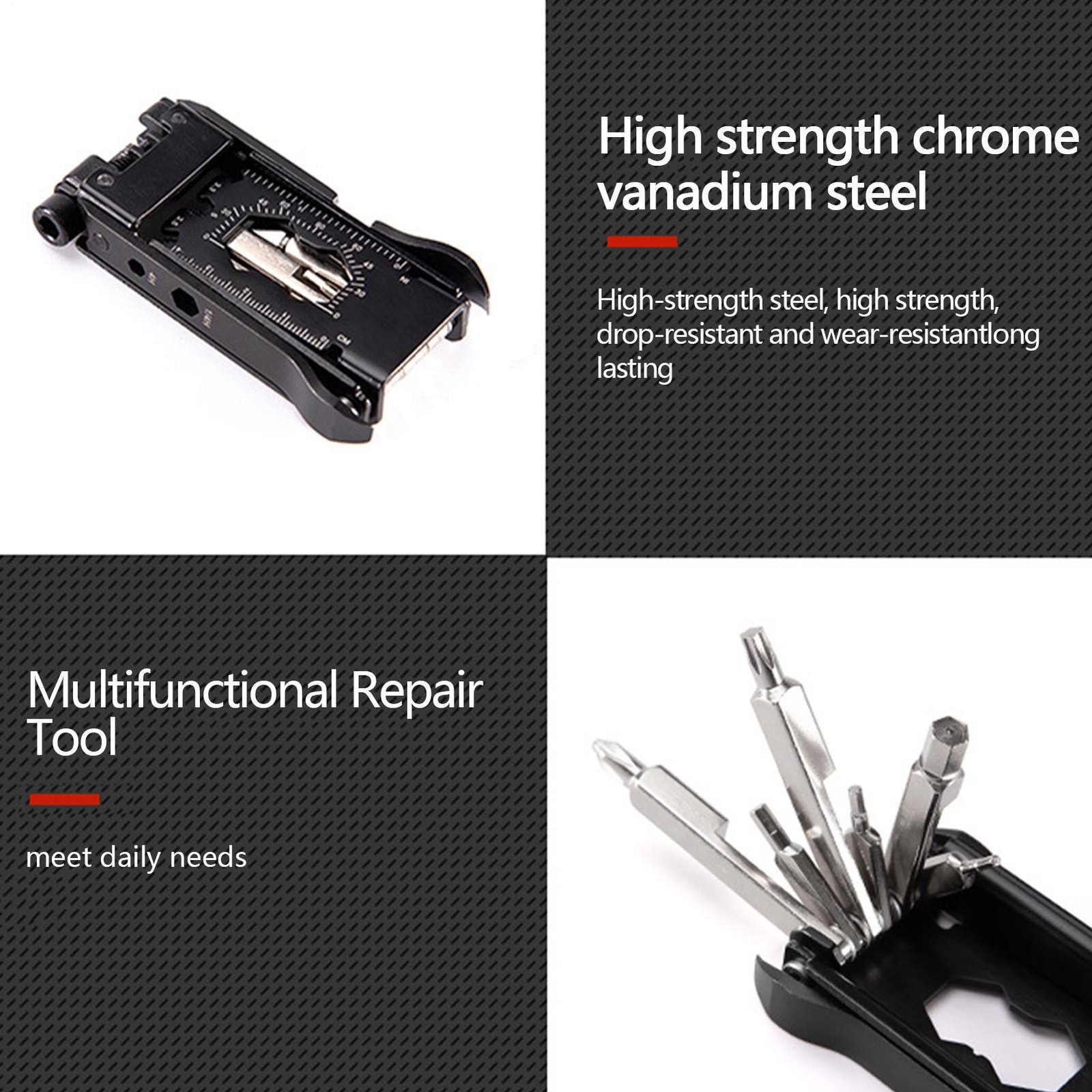 23 In 1 Bicycle Multitools Portable Bike Repair Tool Kit For Road Mountain Bikes