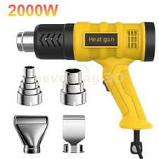 2000W Heat Gun Electric Hot Air Gun Stepless Temperature Heater 4 Nozzles Tool