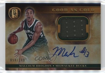 2016 Panini Gold Standard Good as 58/149 Malcolm Brogdon #19 Rookie Auto RC 1j7s