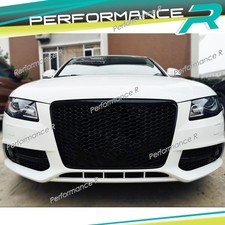 RS4 Optik Schwarz Frontgrill Wabengrill Kühlergrill für AUDI A4 B8 8K Limo 07-11